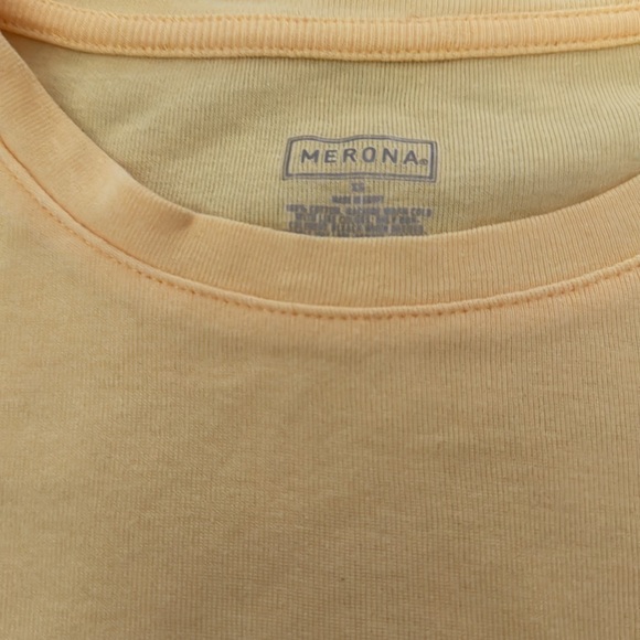 Comfy, canary yellow cotton t-shirt from Target; long and nicely fitted - Picture 2 of 2